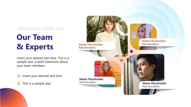 Our Team & Experts PowerPoint Slide