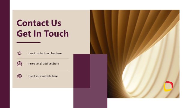 Contact Us Slide – Interior Design Project Presentation