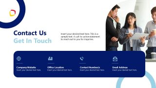 Quarterly Report Template - Contact Us Slide