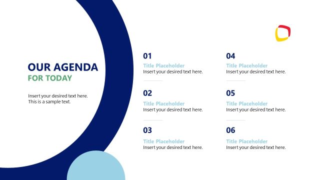 Agenda Presentation Slide – Quarterly Report Template