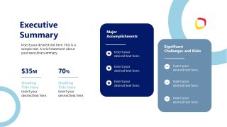 Quarterly Report Slide for Executive Summary 
