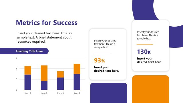 Metrics for Successs Data Chart Slide