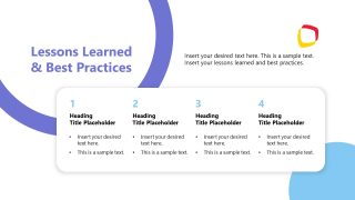Communication Strategy Progress Template - Lessons Slide 