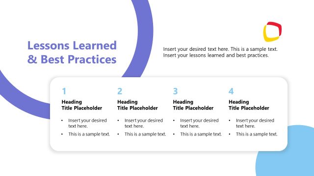 Lessons Learned & Best Practices Slide – Communication Strategy Template