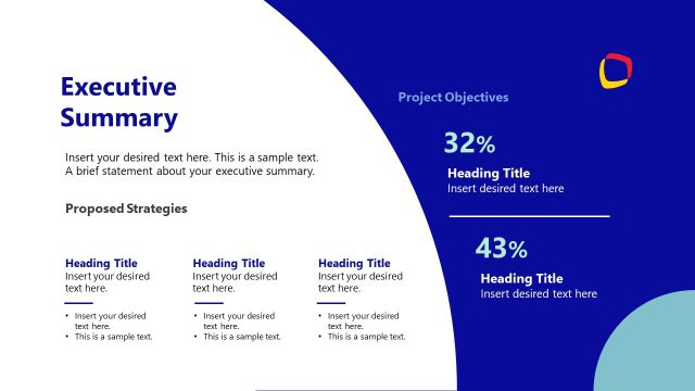 Executive Summary Slide for Go To Market Strategy Presentation