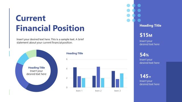 Current Financial Position Pie Chart Slide