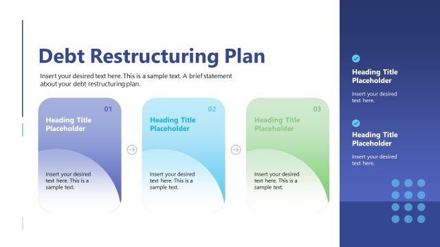 Debt Restructuring Slide with Infographics Slide