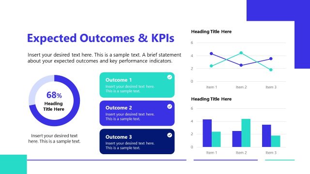 Expected Outcomes & KPIs – Data Chart Slide