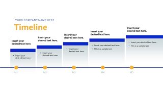 5 Steps Stepwise Timeline Slide - Investor Report Template 