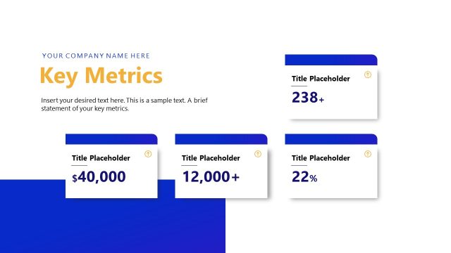 Key Metrics Slide – Investor Report Template