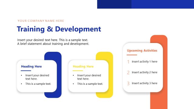 Three Segments for Training & Development Slide