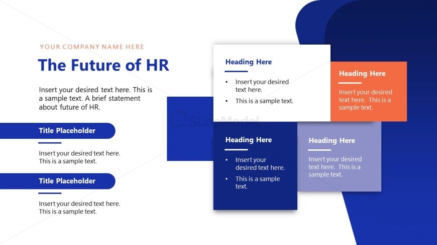 Editable HR Transformation Slide with Text