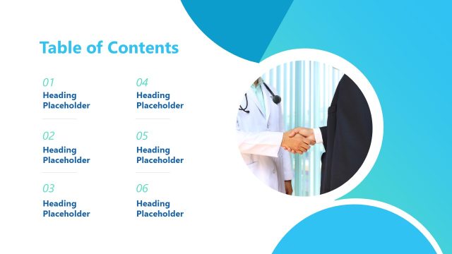 Table of Contents Slide – Clinical Trial Investment Template