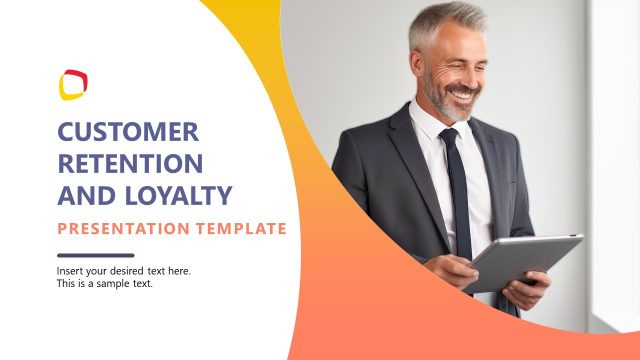Customer Retention & Loyalty Strategy Template – Cover Slide