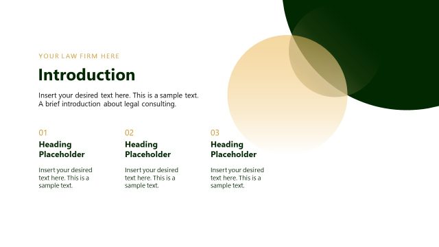 Introduction Slide – Legal Consulting Presentation Template