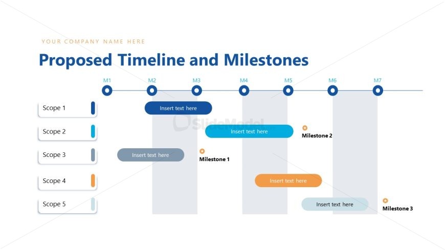 Proposed Timeline Table Layout Slide Template