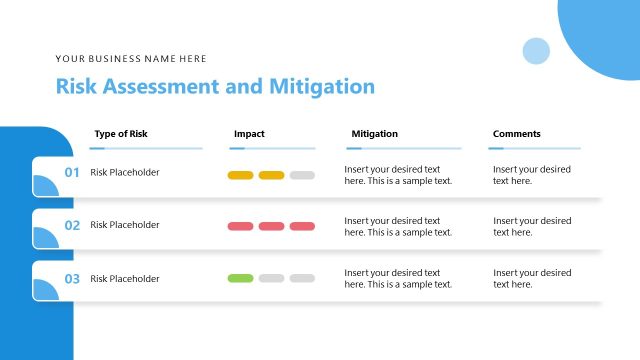 Risk Assessment & Mitigation Plan Slide