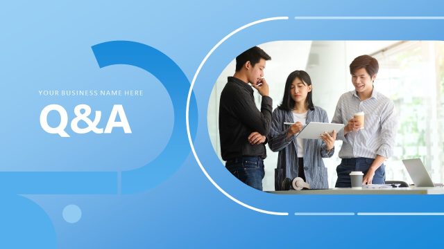 Q&A PowerPoint Slide with Creative Background