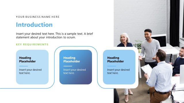 Intro Slide with Blocks Layout – SCRUM Business Template