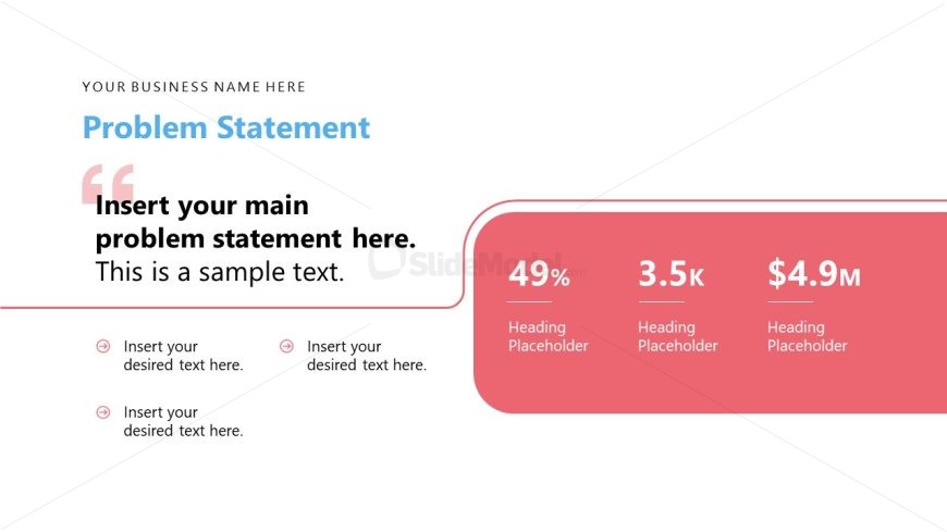 Editable SCRUM Business Opportunity Template - Problem Statement Slide