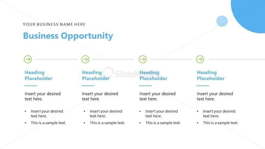 SCRUM Business Slide Template with Columns & Text Boxes