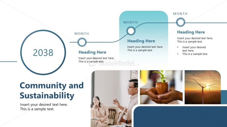 Company Timeline Slide PPT Template