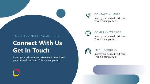 Get in Touch PPT Slide – Company Timeline Template