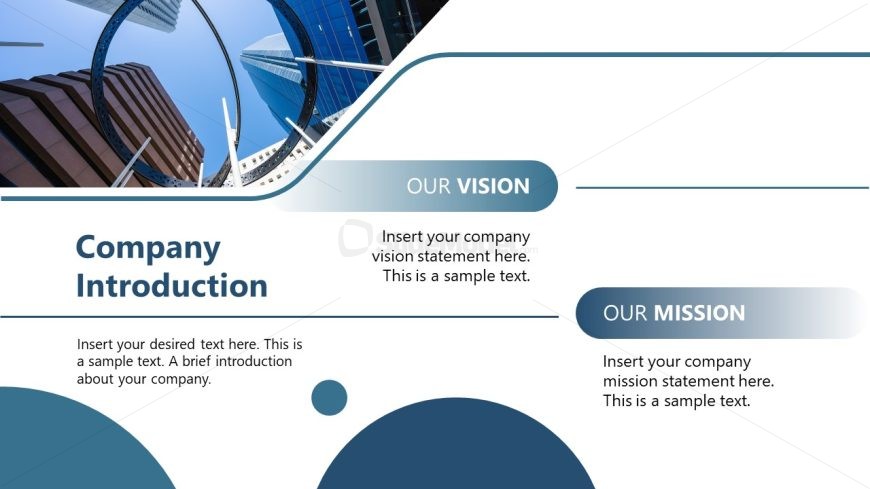 Vision & Mission Presentation - Company Timeline Slide