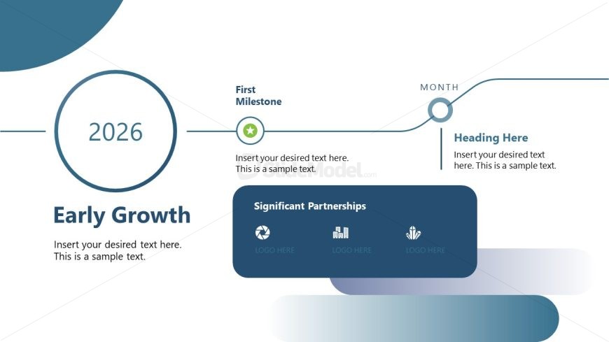 Company Timeline PPT Template Slide