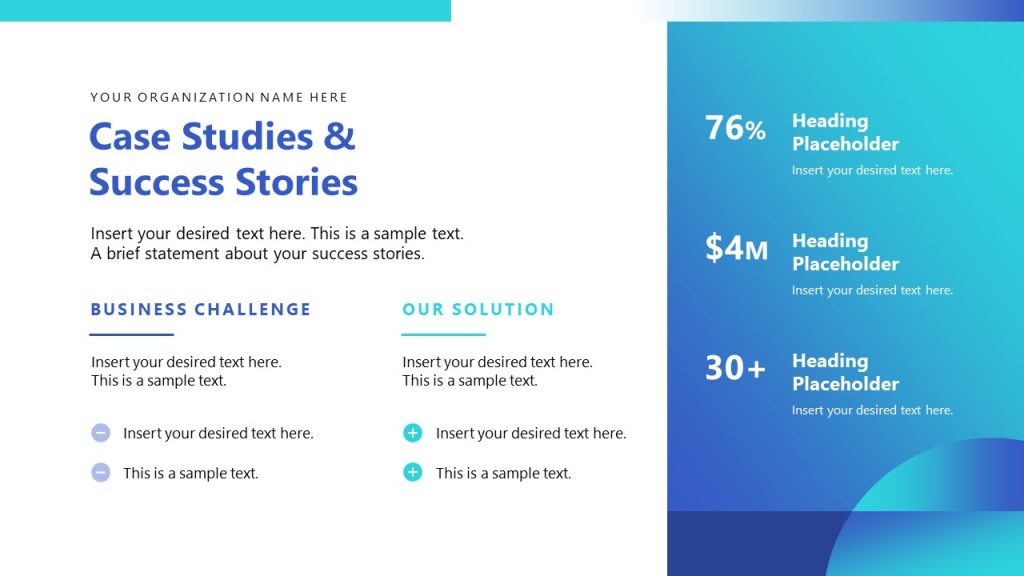 Customizable Case Studies & Success Stories Slide - SlideModel