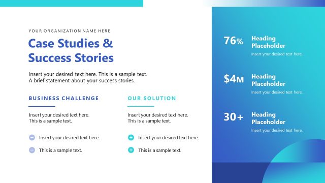 Customizable Case Studies & Success Stories Slide