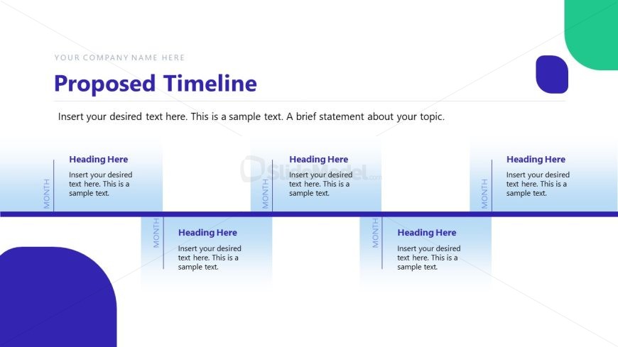 Slide with Alternate Blocks - Client Consulting PPT Template