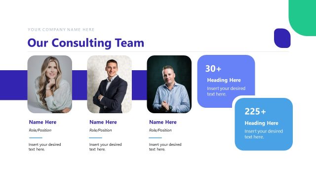 Our Consulting Team Slide with Images