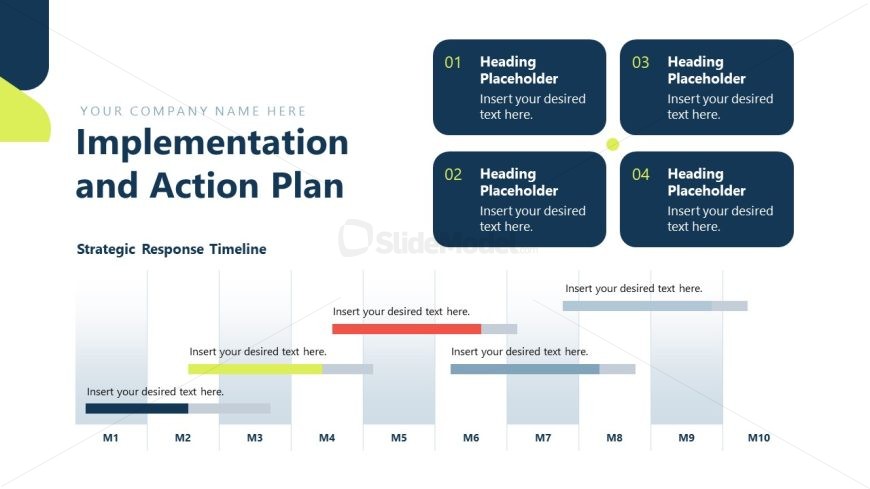 Horizontal Timeline Slide - Strategic Response Presentation