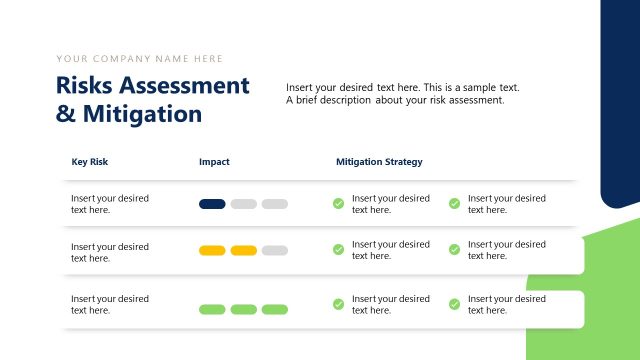 Risk Assessment & Mitigation Table Slide