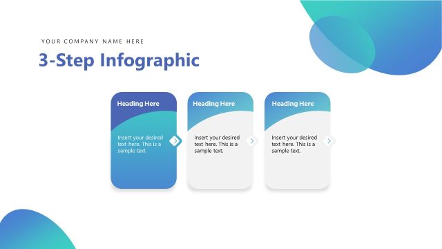 Editable 3 Step Infographic Presentation Slide Template