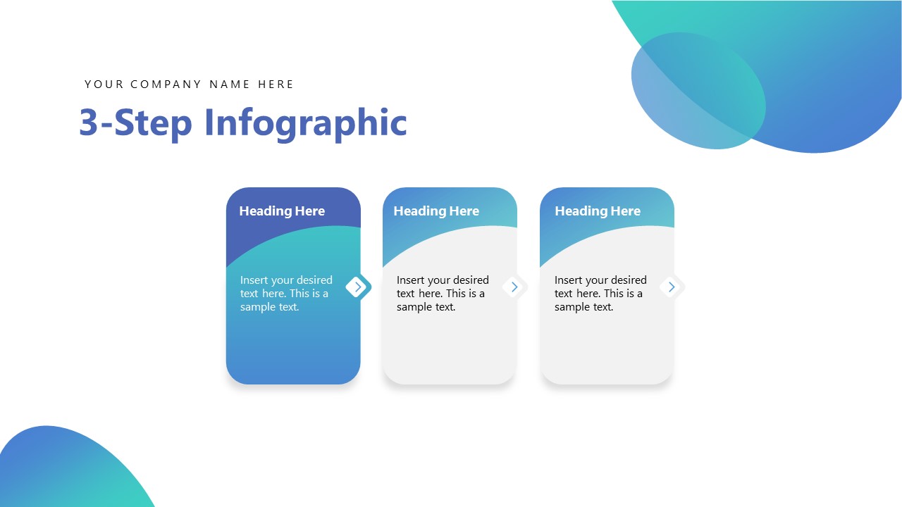 Editable 3 Step Infographic Presentation Slide Template - SlideModel