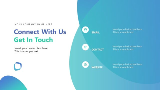 Connect with Us Slide – Business Presentation PPT Template