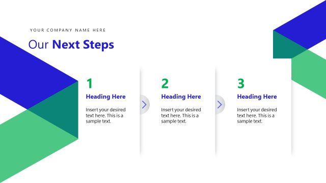 Next Steps – Business Pitch Deck PPT Slide Template