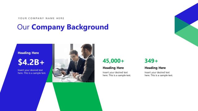 Our Company Background Slide with Images