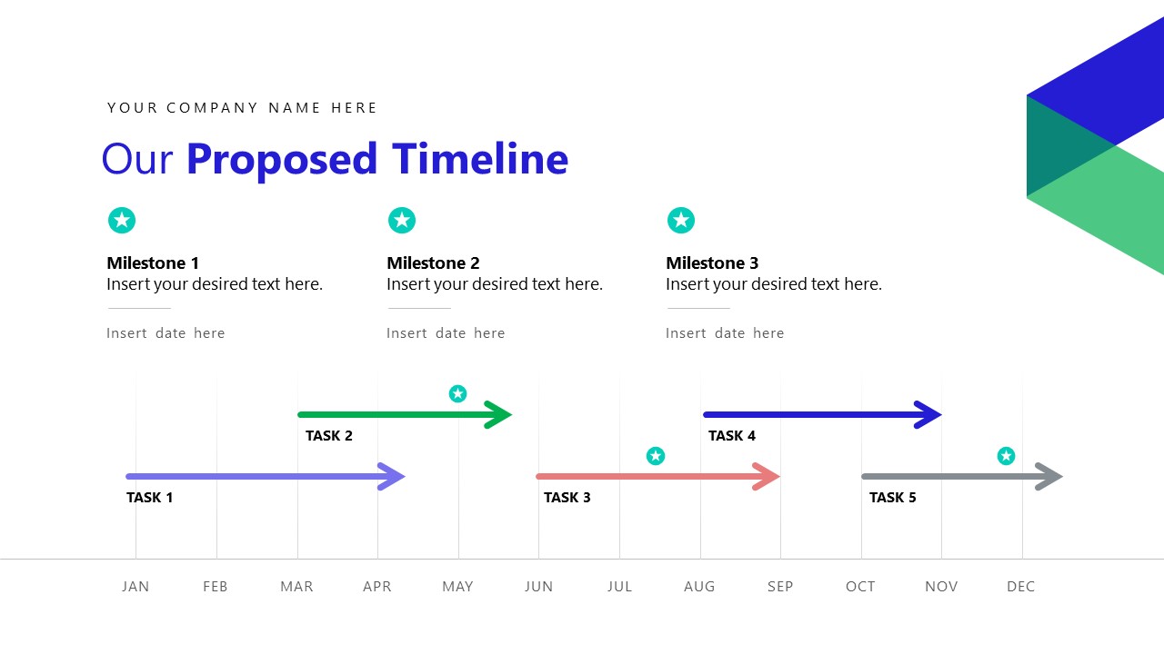 Timeline Example Deck Our Proposed Timeline Diagram Slide - SlideModel