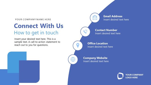 Connect with Us – Executive Annual Report Slide Template