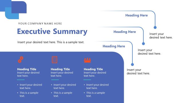 Editable Executive Summary Slide – Annual Report Slide