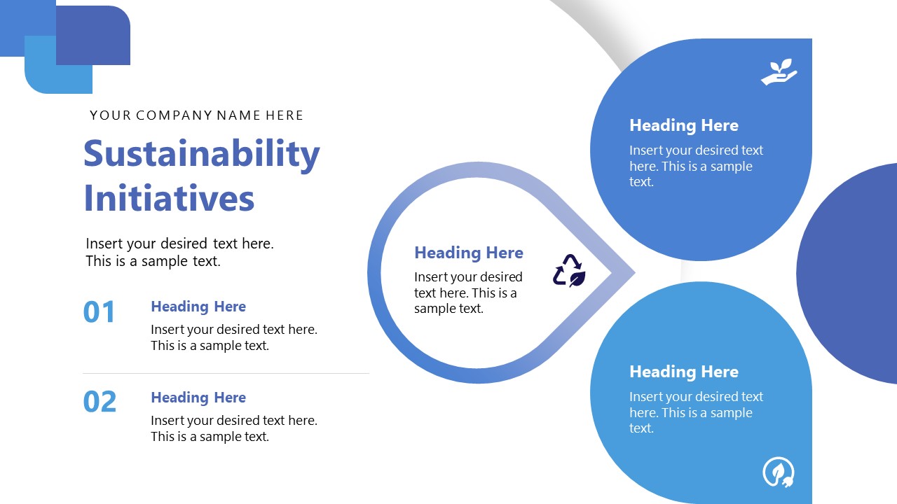 Sustainability Initiatives Diagram - 85240 01 Professional Annual Report Powerpoint Template 16x9 7