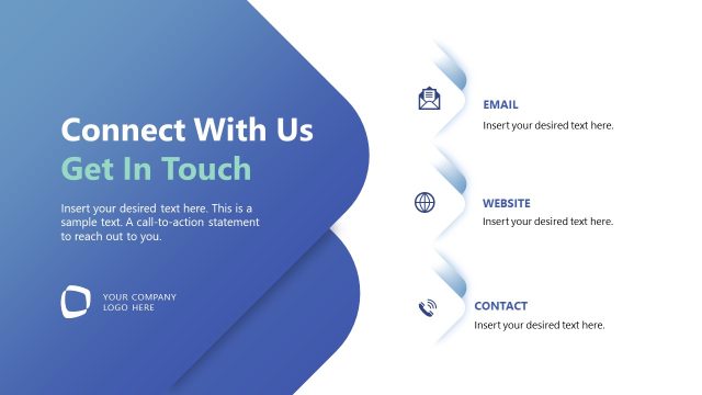 Get In Touch Slide – SEO Status Report for Presentation