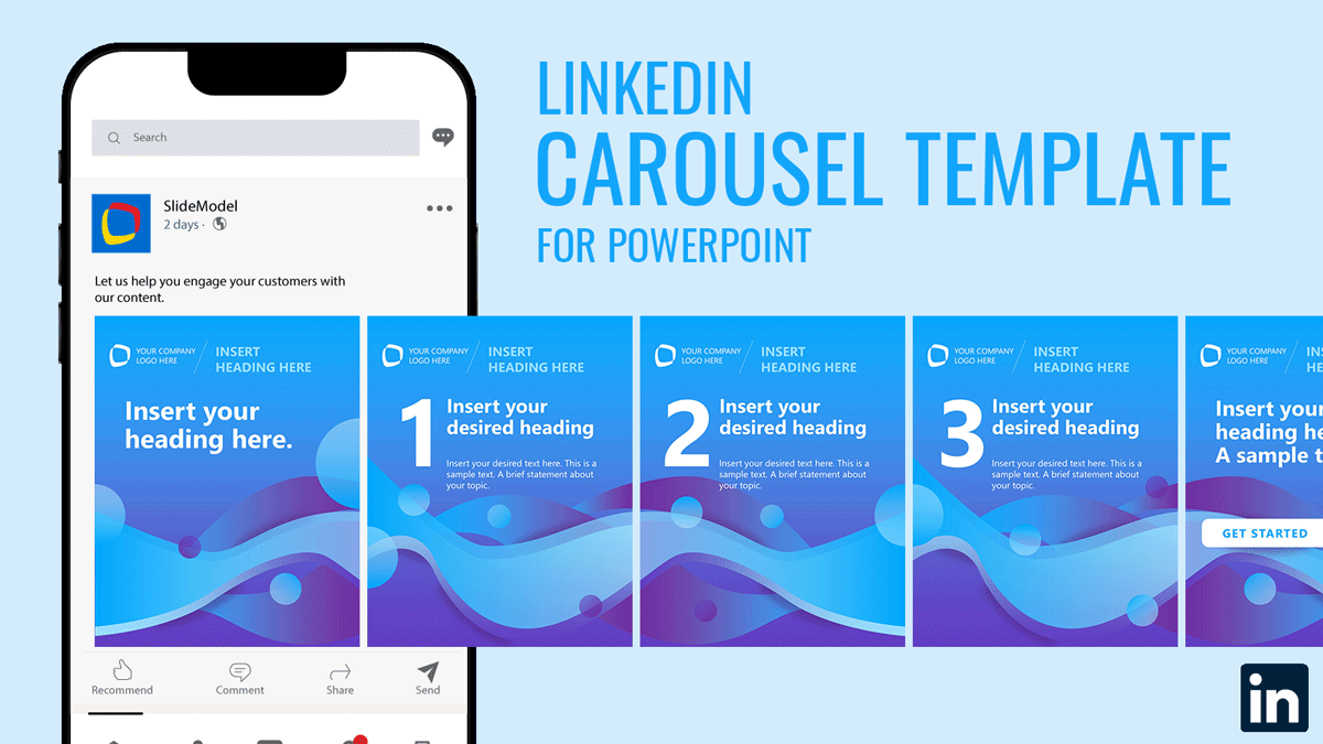5 Slide LinkedIn Carousel PowerPoint Template