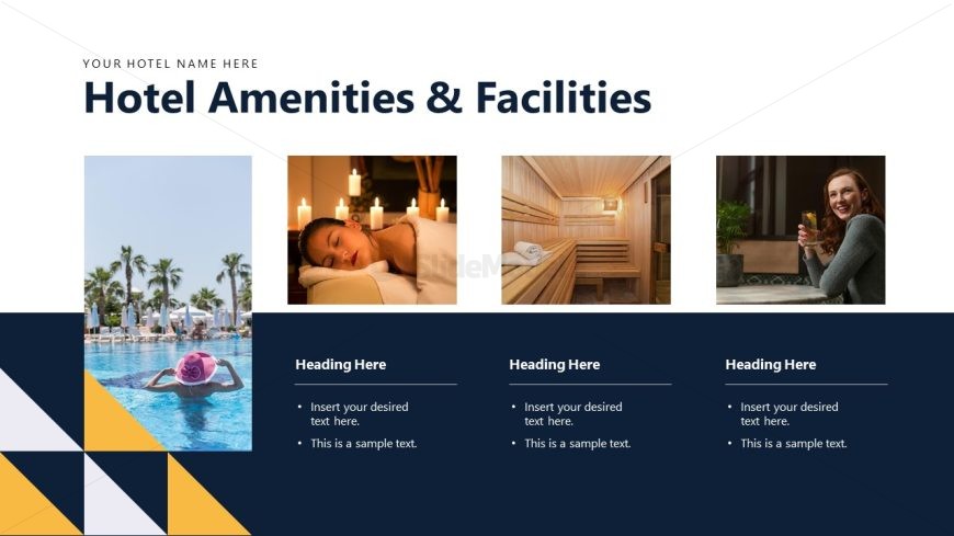 Slide with Image Placeholders - Hotel Company Overview Template