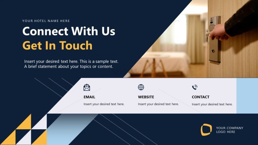 Hotel Company Overview Slide for Contact Details