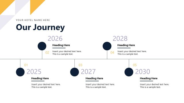 Our Journey Timeline Slide – Hotel Overview Template