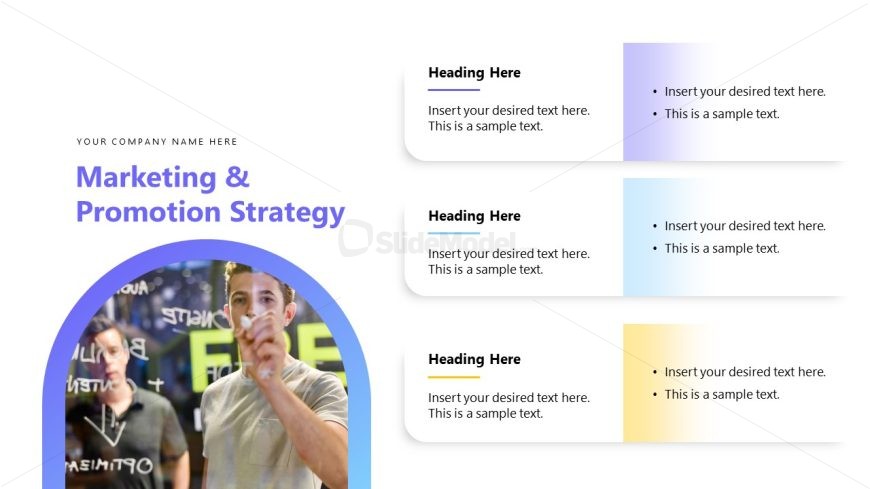 Three Placeholder Heading Boxes - Event Planning Slide
